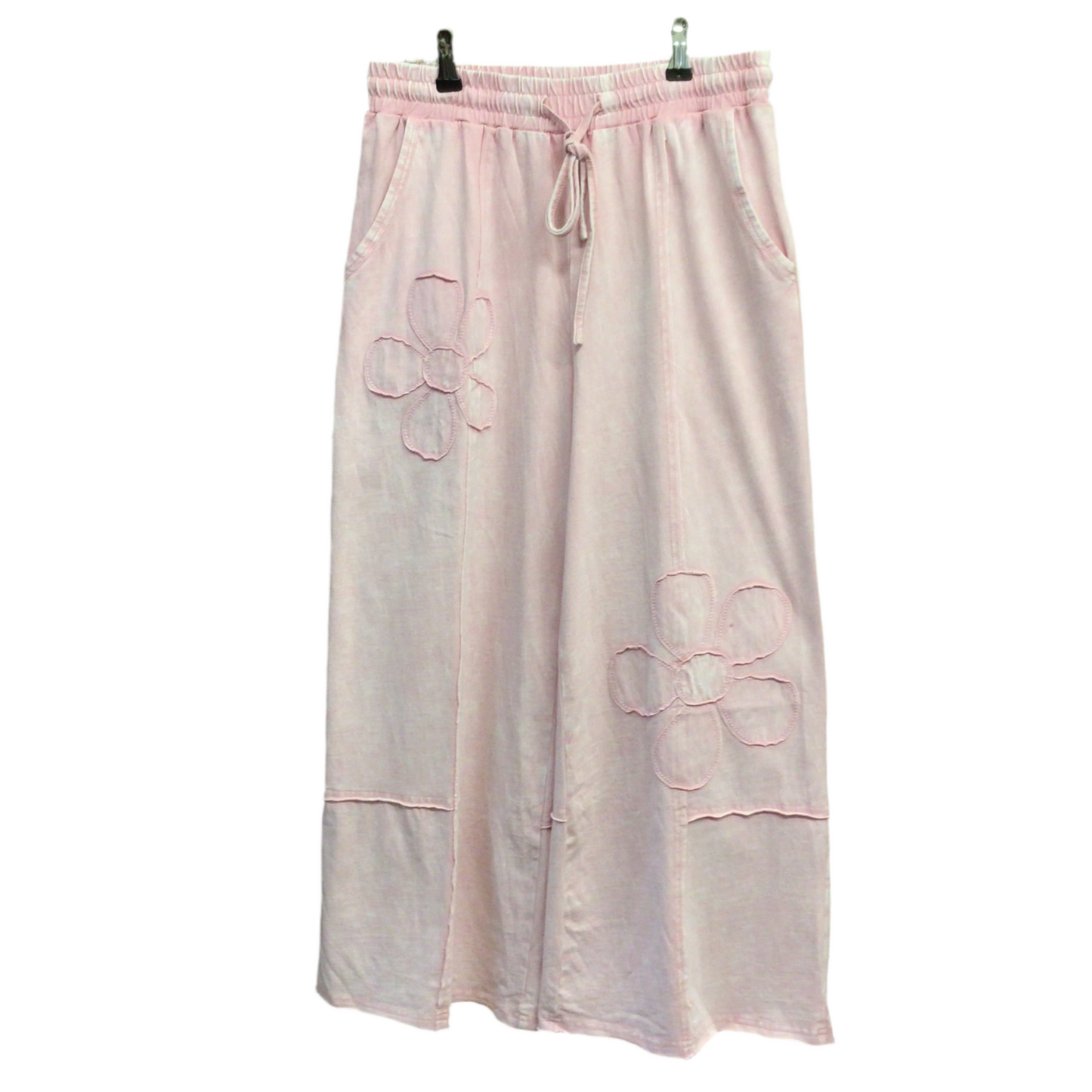 Floral Patch Cropped Pants | LITTLE DAISY CLOSET