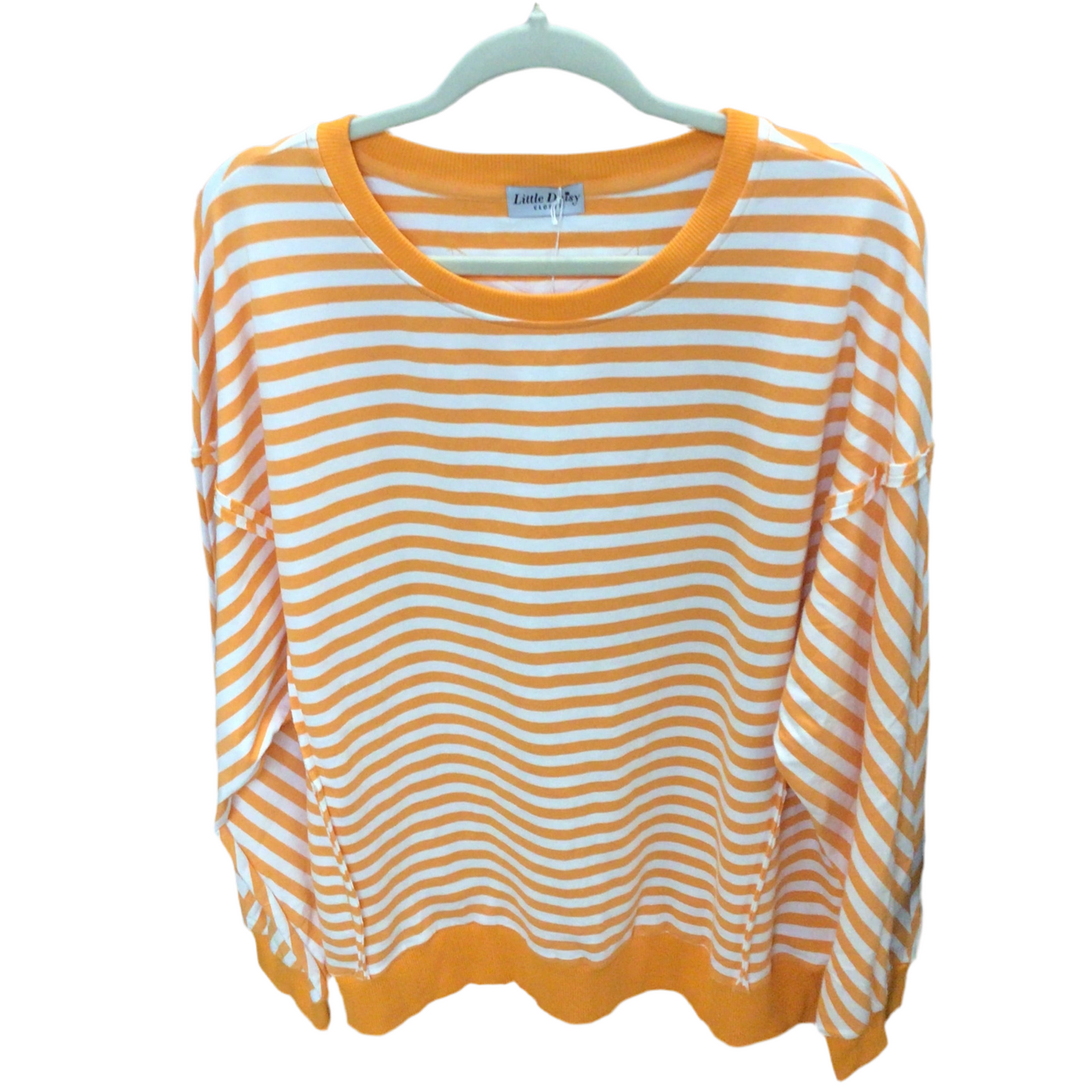 Striped Exposed Seam LS Top | LDC