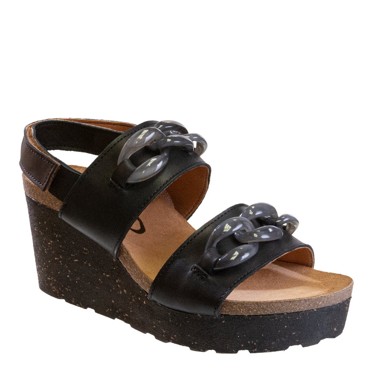 OTBT FAIR ISLE In BLACK Wedge Sandals The Booterie otbt-fair-isle-in-black-wedge-sandals-the-booterie