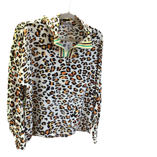Leopard Print LS Striped V Neck | LDC