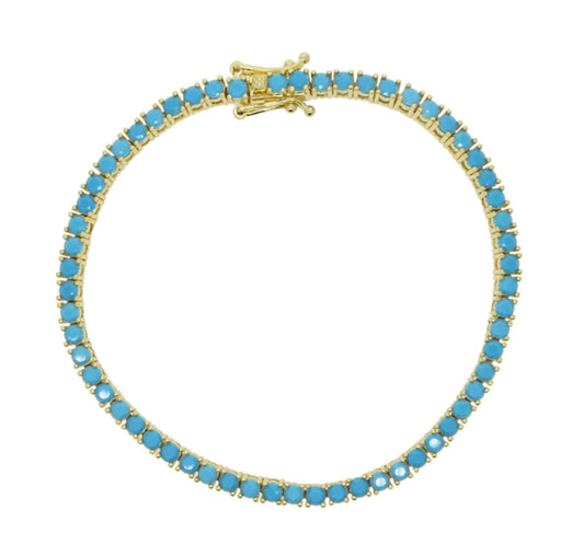 AC Turquoise Tennis Bracelet | ACCESSORY CONCIERGE