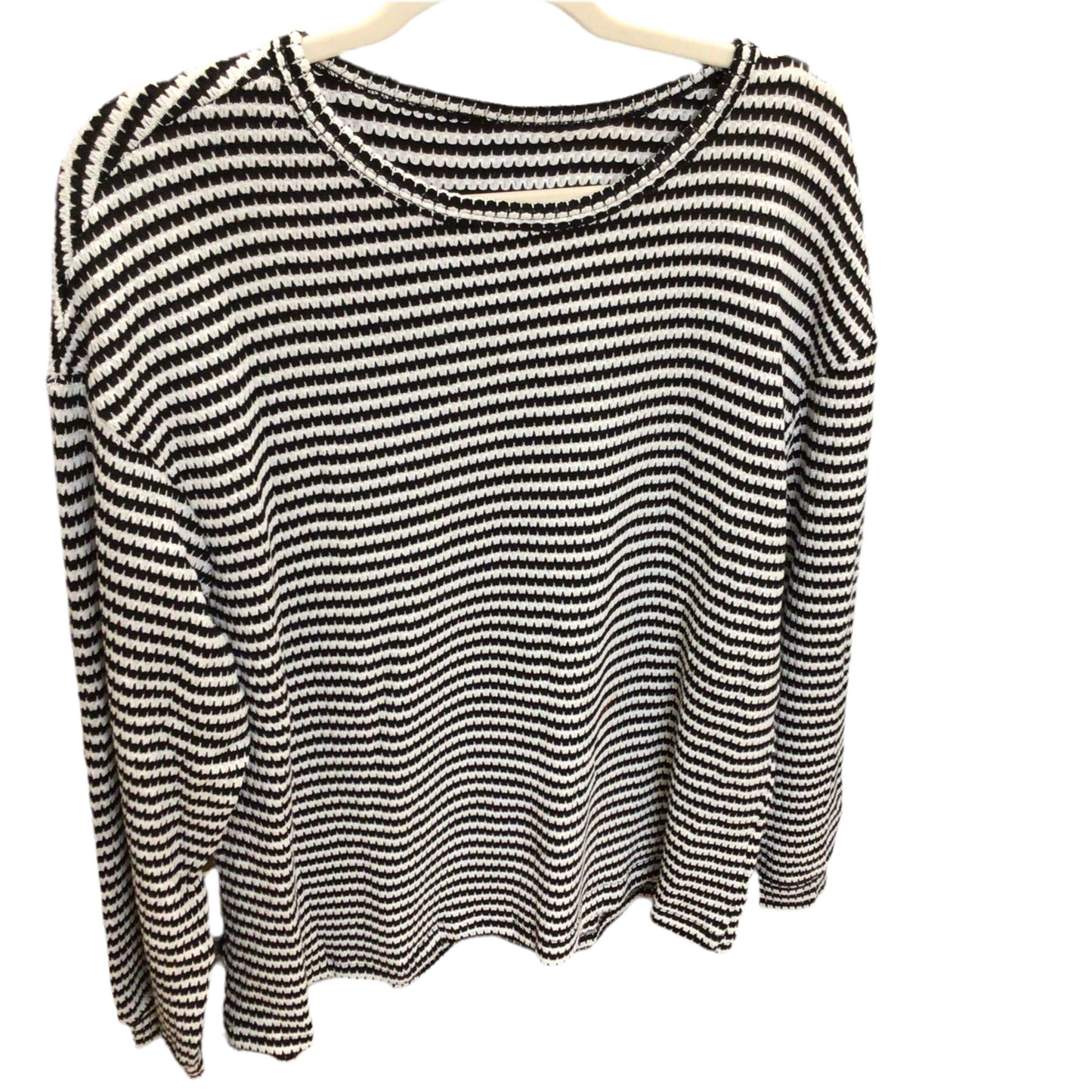 Stripe Round Neck Long Sleeve Top | PRETTY BASH