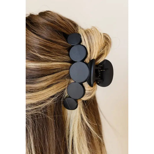 Minimalist 5 Circles Frosted Hair Claw Clip | LDC
