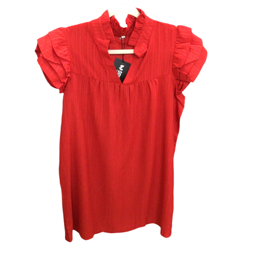 Lotus Sleeve V-Neck Long Pullover Dress | LILY CLOTHING