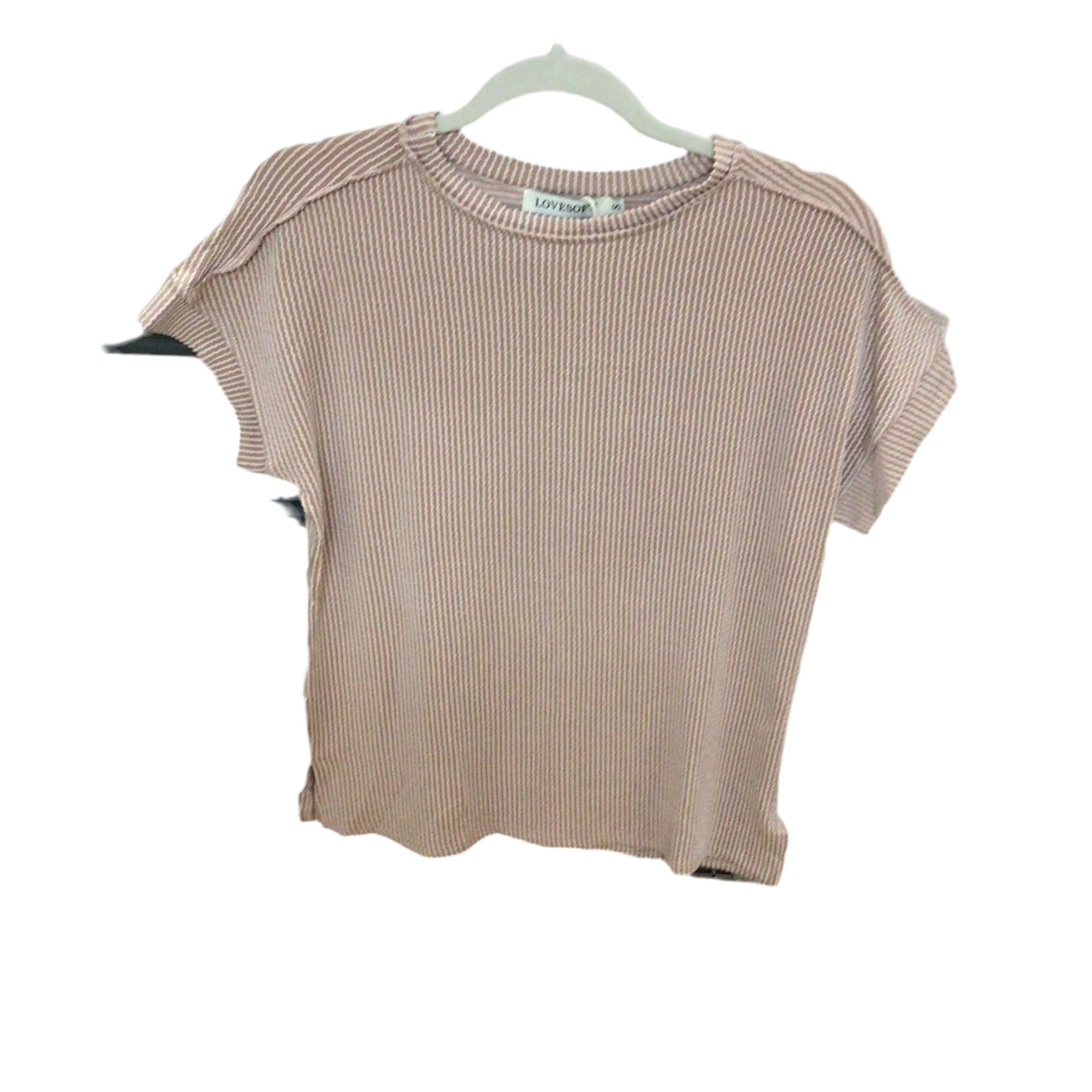 Backstitch Stripe Knit SS T-Shirt | LOVESOFT
