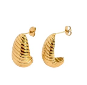 AC Ribbed Teardrop Earrings | ACCESSORY CONCIERGE