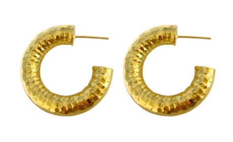 AC Hammered Gold Hoop | ACCESSORY CONCIERGE