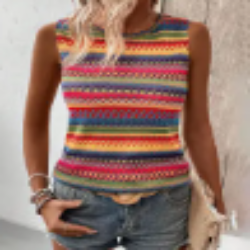 BoHo Sleeveless Knit Top | LILY CLOTHING