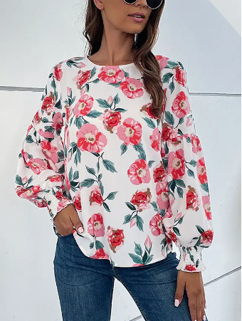 Floral Long Sleeve top | LILY CLOTHING