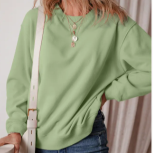 Solid Fleece Terry Sweatshirt | LITTLE DAISY CLOSET