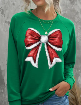 Christmas Bow Sweatshirt | LOVESOFT