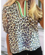 Leopard Color Block Half Sleeve Top | LITTLE DAISY CLOSET