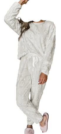 Leopard Textured Loose Fit Lounge Set | SUHKASANA