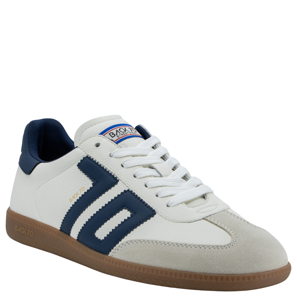 BACK 70 - CLOUD 600 in WHITE NAVY Sneakers