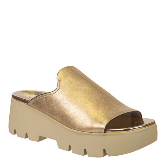 NAKED FEET - DRIFT in GOLD Platform Sandals