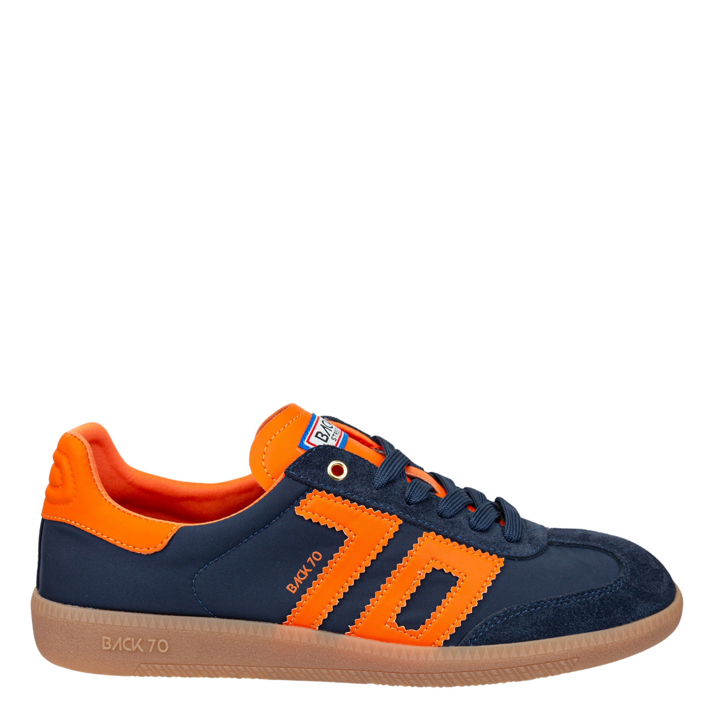 BACK 70 - GHOST in NAVY ORANGE Sneakers