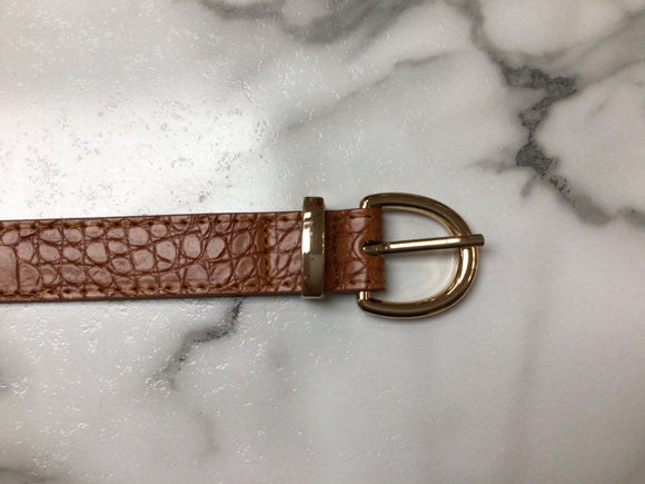 Round Buckle Leather Belt | LILY CLOTHING