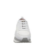 NAKED FEET - KINETIC in WHITE PEARL Platform Sneakers