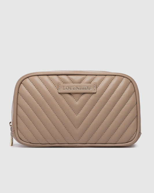 Lacey Quilted Makeup Bag | LOUENHIDE