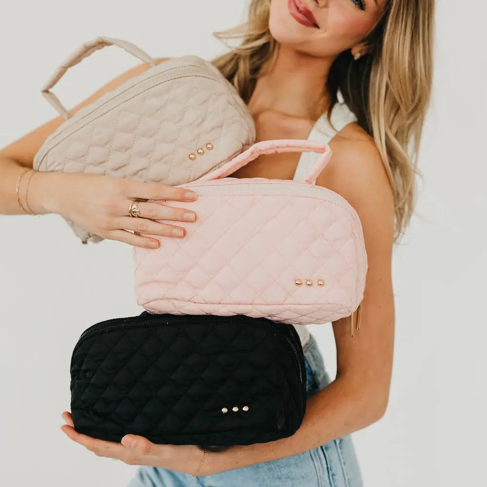 Martha Quilted Cosmetic Bag
