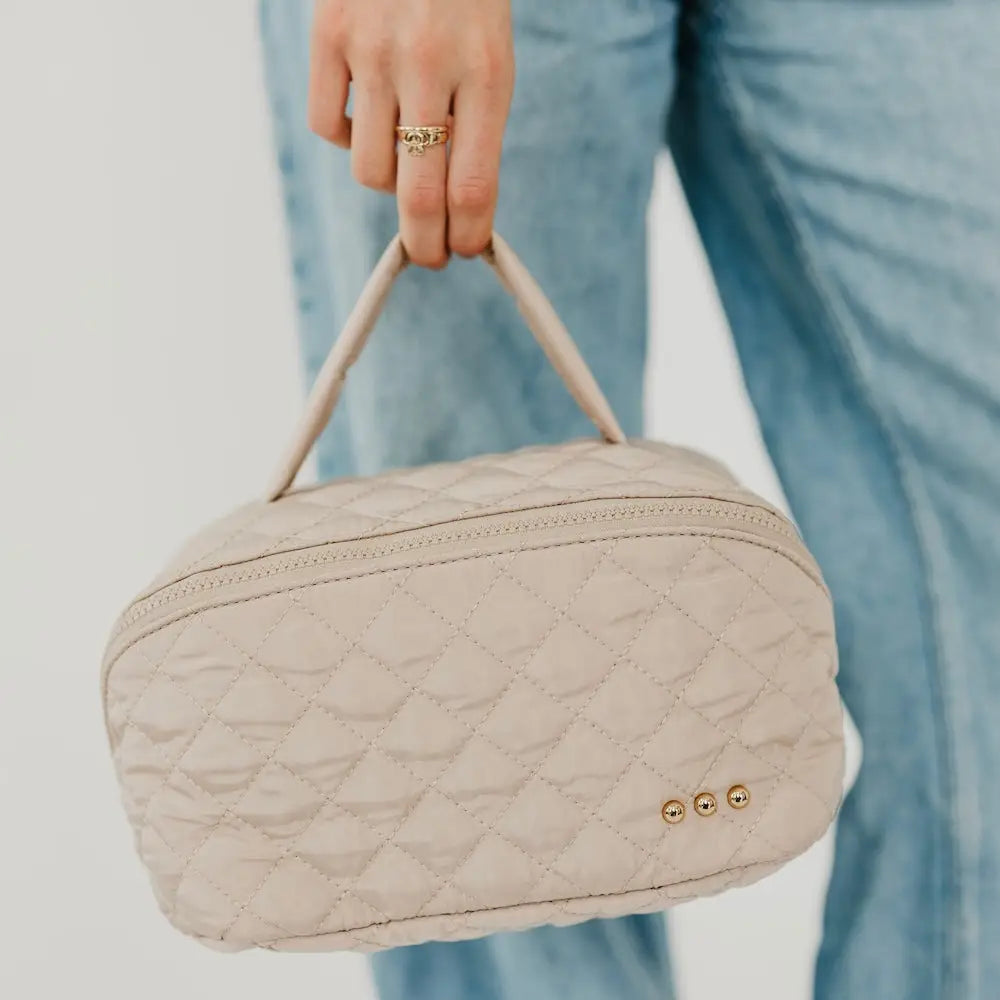 Martha Quilted Cosmetic Bag