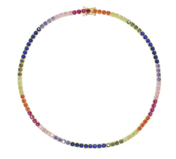 Rainbow Tennis Necklace | ACCESSORY CONCIERGE