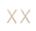 AC Pave Criss Cross Studs | ACCESSORY CONCIERGE
