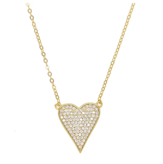 AC Full Heart Pendant Necklace | ACCESSORY CONCIERGE