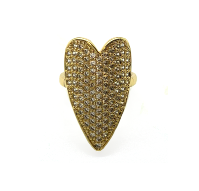 AC Big Hearted Cuff Ring | ACCESSORY CONCIERGE