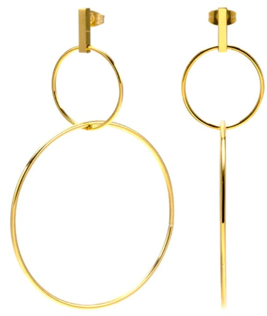 AC Davi Double Hoops Drops | ACCESSORY CONCIERGE