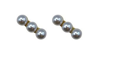 AC Triple Pearl Stud Earring | ACCESSORY CONCIERGE