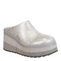 NAKED FEET - COACH in SILVER Platform Clogs