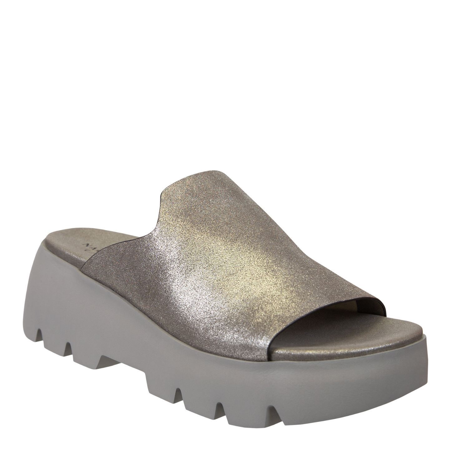 NAKED FEET - DRIFT in SILVER Platform Sandals