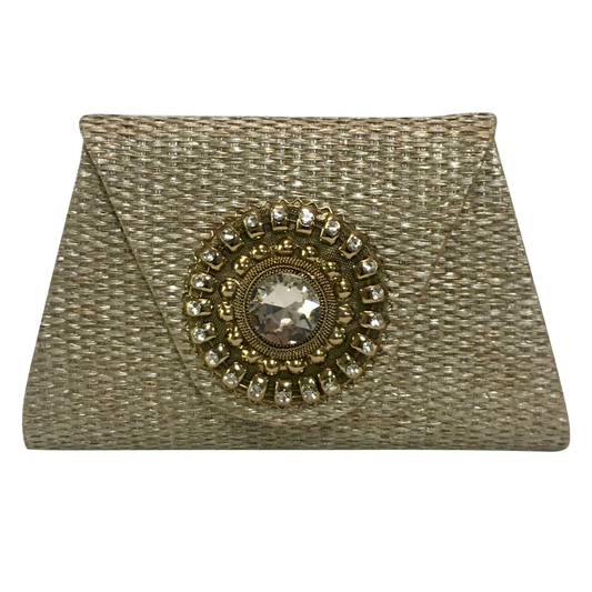 Gold Medallion Clutch | DAVID JEFFERY
