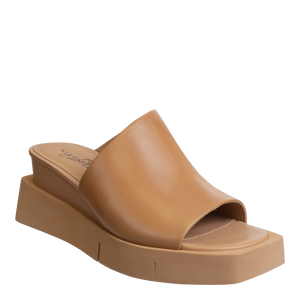 NAKED FEET - INFINITY in CAMEL Wedge Sandals