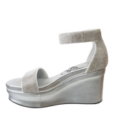 OTBT - STATUS in SILVER Wedge Sandals