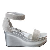 OTBT - STATUS in SILVER Wedge Sandals