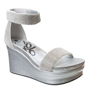 OTBT - STATUS in SILVER Wedge Sandals